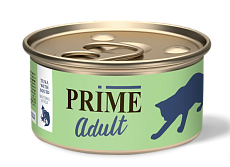Prime Adult Консервы (Тунец с кальмаром в собственном соку) для кошек