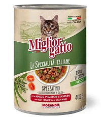 Miglior gatto Консервы Le Specialità Italiane (Говядина, помидор и фасоль в соусе)