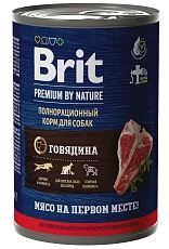 Brit Premium by Nature консервы для взрослых собак всех пород (Говядина)