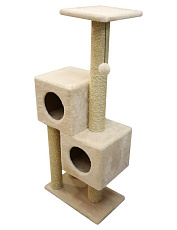 Cat House Комплекс "Двойной домик", 127 см, сизаль
