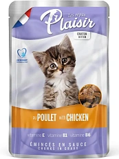 Plaisir Кусочки в соусе для котят (Курица)