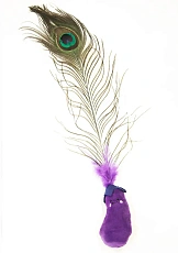 Дразнилка с павлиньим пером, фиолетовая