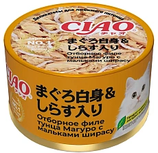 INABA CIAO can Тунец Магуро и мальки ширасу