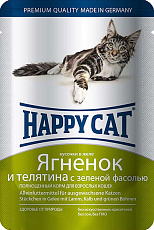 Happy Cat Пауч Ягненок, Теленок, Зеленая фасоль