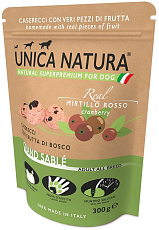 Unica Natura Real Grand Sable Печенье для собак с клюквой