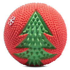 Triol Игрушка для собак NEW YEAR Мяч с елкой, d50 мм