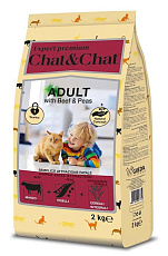Chat&Chat Expert Adult Cat (Говядина и горох)