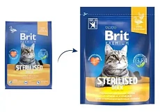 Brit Premium Cat Sterilized (Утка, курица)