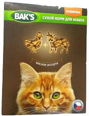 Bak's Сухой корм для кошек, мясное ассорти