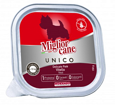 Miglior MC UNICO 100% Pate for dog Veal