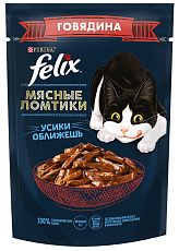 Felix Мясные ломтики для кошек (Говядина в соусе)
