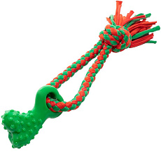 Triol Игрушка NEW YEAR для собак Косточка с плетеной веревкой