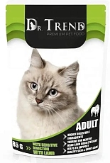 Dr.Trend Консервы для кошек с чувствительным пищеварением (Ягненок)