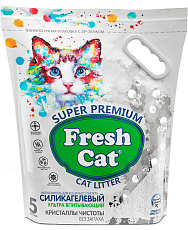 Fresh Cat Силикагелевый наполнитель Кристаллы чистоты