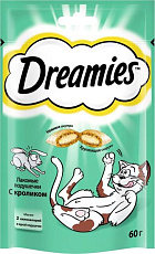 Dreamies Подушечки для кошек с кроликом