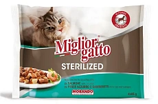 Miglior Gatto Sterilized Multi Pack Кусочки в желе 