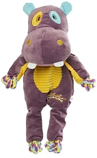 GIGwi PLUSH FRIENDZ Игрушка для собак Бегемот с веревкой