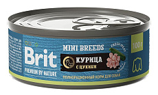 Brit Premium by Nature консервы для собак мелких пород (Курица и цукини)