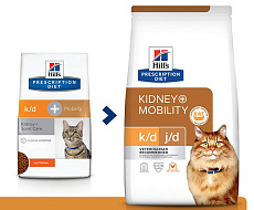 Hill's Prescription Diet k/d, Mobility Kidney, Joint Care для кошек, с курицей