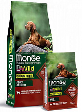 Monge Dog BWild Grain Free Adult All Breeds (Ягненок)