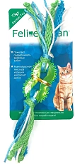 Feline Clean Dental Игрушка для кошек Колечко прорезыватель с лентами 