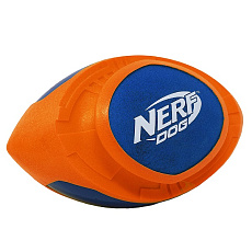 Nerf Dog Мяч для регби из вспененной резины, синий/оранжевый