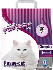 Pussy-cat Premium наполнитель комкующийся с ароматом лаванды