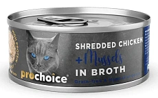 Prochoice Deluxe Shredded Курица и мидии в бульоне для кошек