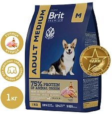 Brit Premium Dog Adult Medium (Курица)