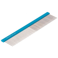 DeLIGHT Расчёска алюм. 19,5 см с плоской синей ручкой