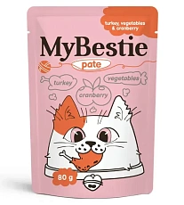 MyBestie Паштет для кошек (Индейка, овощи и клюква)