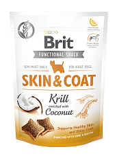 Лакомство Brit Care Dog Functional Snack Skin&Coat Krill, 150 г