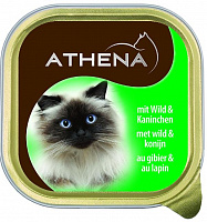 Athena Паштет для кошек, дичь/мясо кролика – Garfield.by
