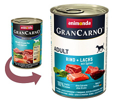 Gran Carno Adult (Говядина, лосось, шпинат)