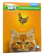 Bak's Сухой корм для кошек, курица