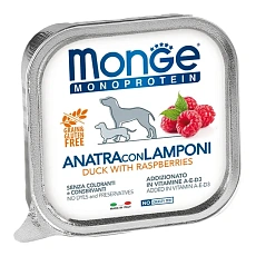 Monge Dog Natural Monoprotein Fruits Паштет из утки с малиной