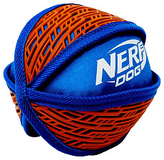 Nerf Dog Мяч нейлоновый пищащий, синий/оранжевый