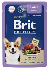 Brit Premium Пауч для взрослых собак всех пород (Ягненок в соусе)