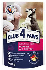 Club 4 Paws Premium для щенков с курицей в желе