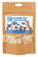Smile King Плющенная пшеница, ячмень, кукуруза, морковь для грызунов