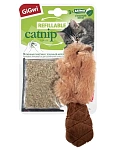 GiGwi REFILLABLE CATNIP Бобренок с кошачьей мятой