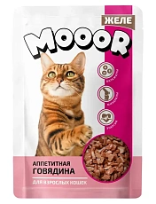 MOOOR Консервы для кошек (Говядина в желе)