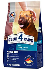 Club 4 Paws для взрослых собак всех пород (Ягненок и рис)