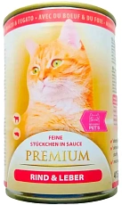 My Happy Pets Premium Консервы для кошек (Говядина, печень)