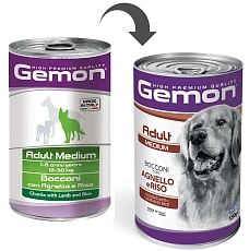 Gemon Консервы Dog Medium Adult (Ягненок, рис)