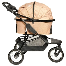 Mr.Kranch Коляска прогулочная повышенной проходимости для собак и кошек бежевая